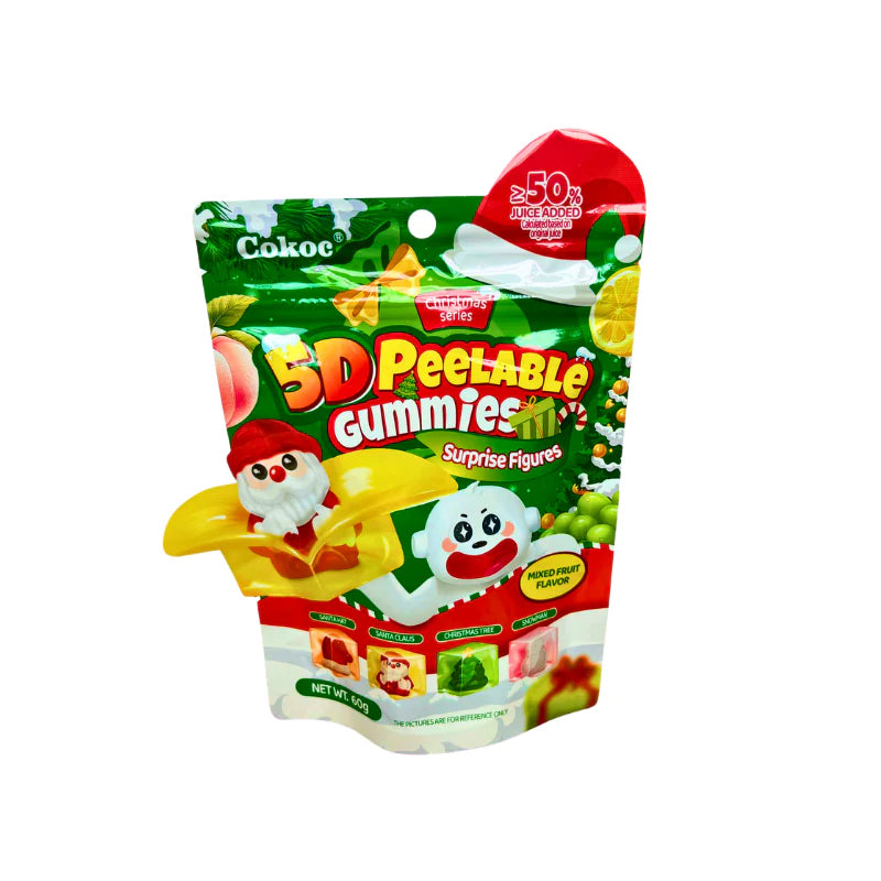 Cokoc - 5D Peelable Gummies Mixed Fruit Christmas 60 g