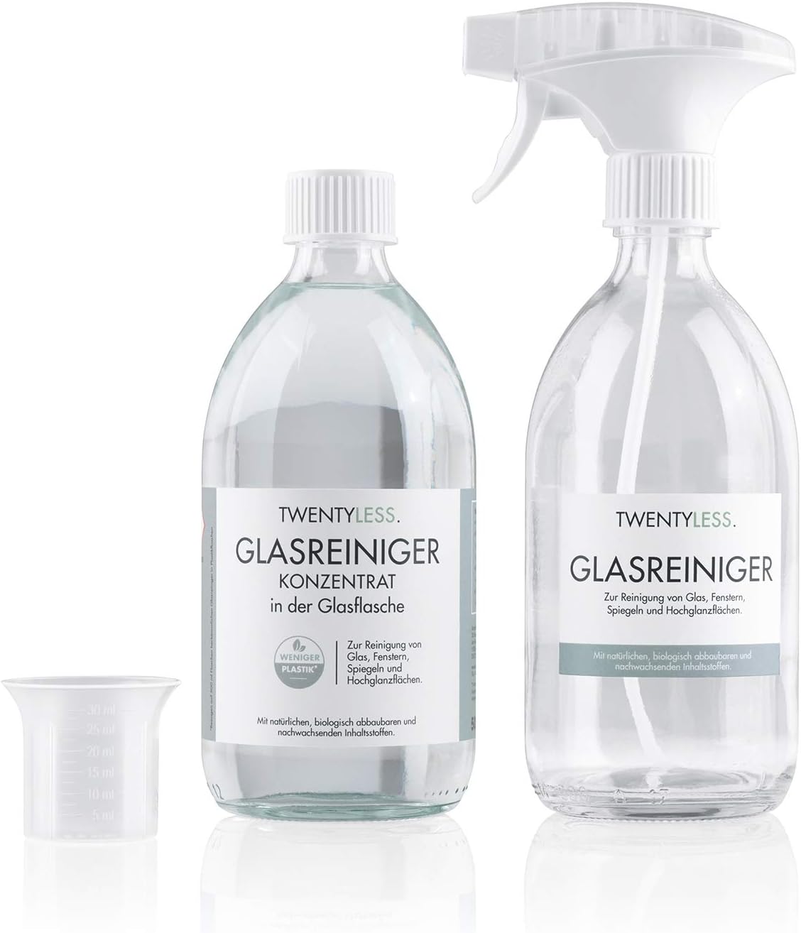 Glasreiniger-Set  2-tlg. TWENTYLESS 500ml Konzentrat inkl. Sprühflasche