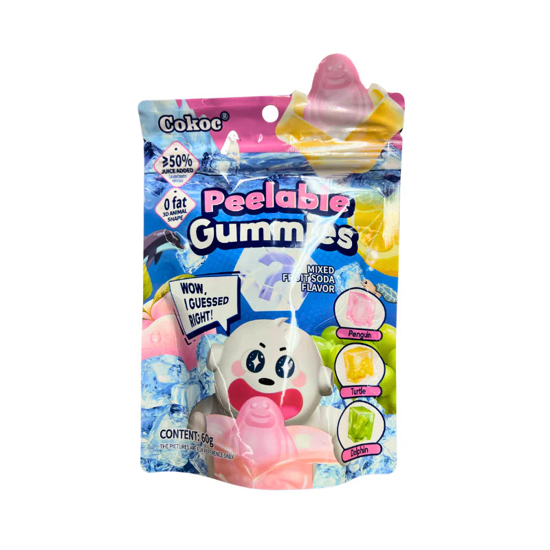 Cokoc - Peelable Gummies Mixed Fruit Soda Flavor 60 g
