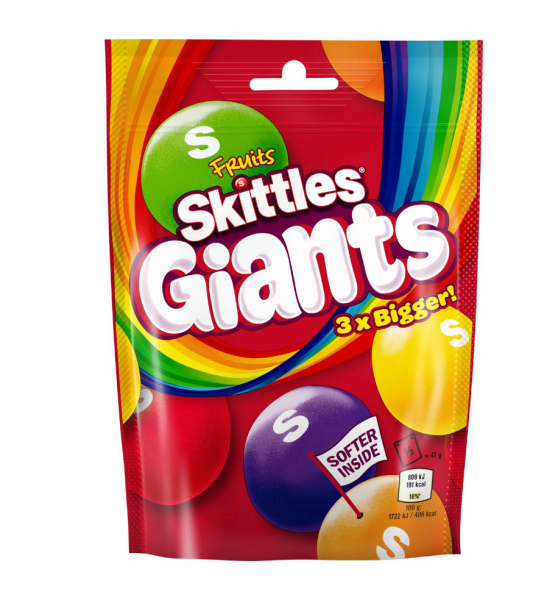 Skittles Giants Fruits 3x Bigger 132g