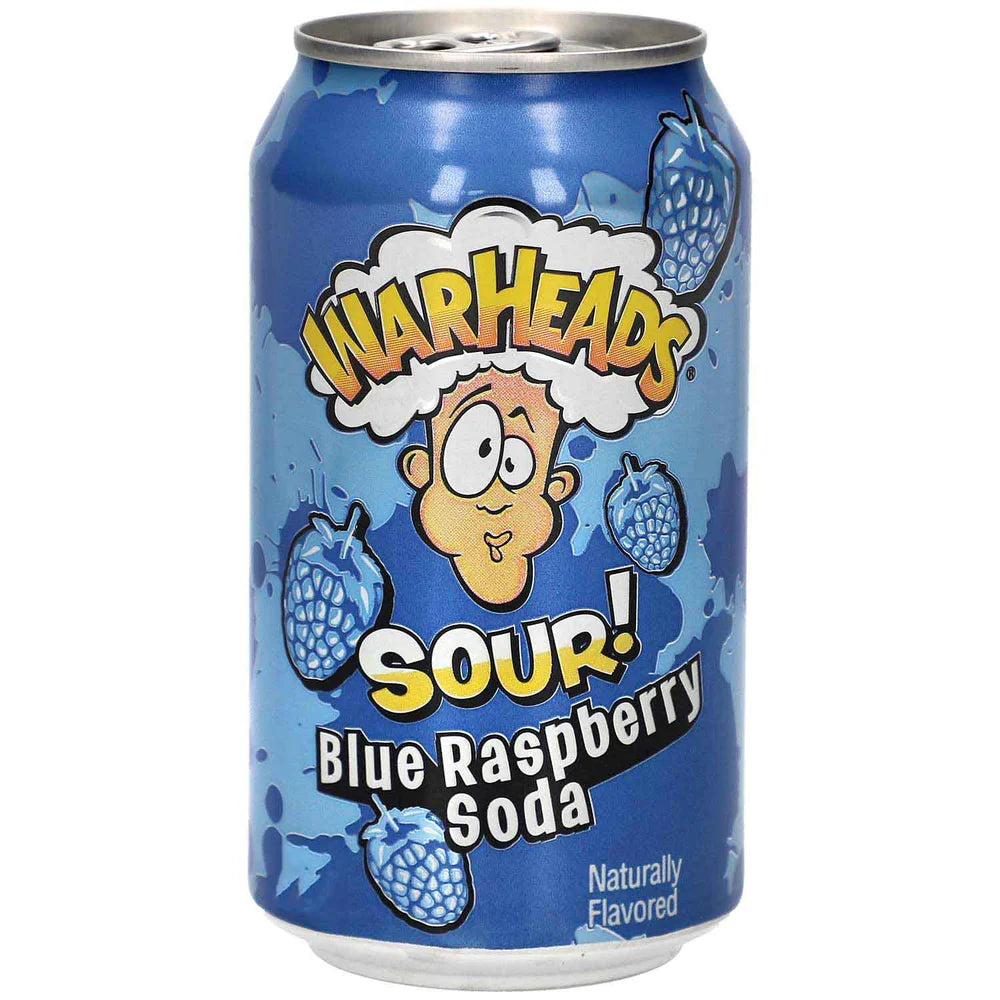 Warheads - Sour! Blue Raspberry Soda 330ml